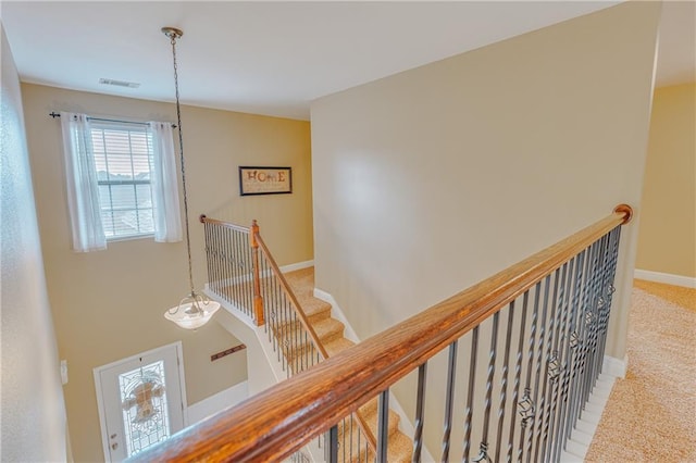 10808 Legacy Ln, Mobile, AL 36608 - stairway featuring carpet and baseboards
