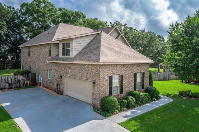 10808 Legacy Ln, Mobile, AL 36608 - view of side of property featuring a shingled roof, brick siding, and driveway