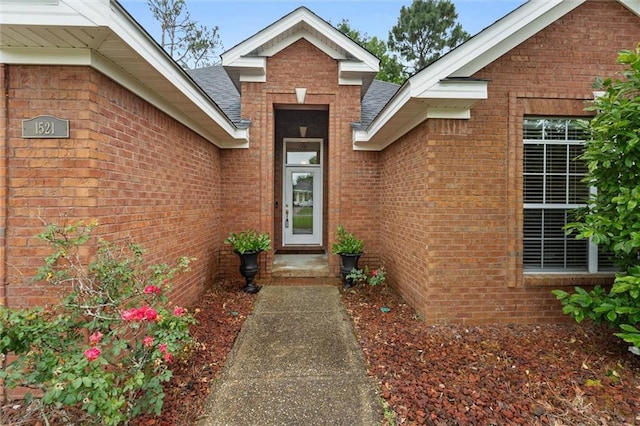 1521 Peyton Dr E, Mobile, AL 36695 - entrance to property featuring brick siding and a shingled roof
