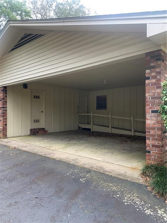 garage with driveway