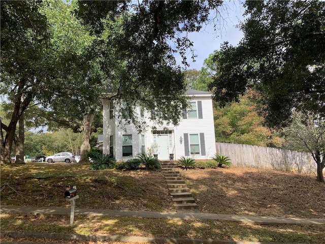 view of colonial home