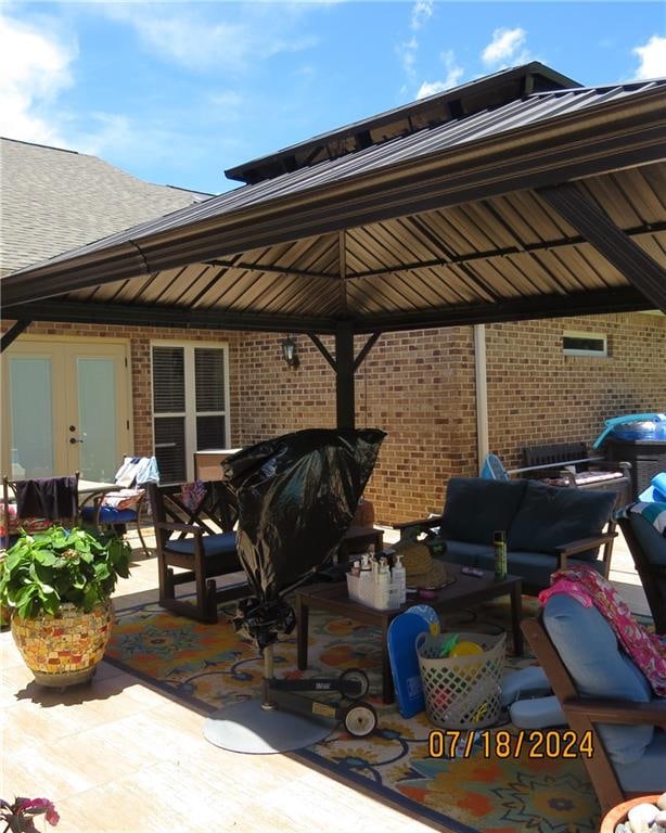 view of patio / terrace with an outdoor living space