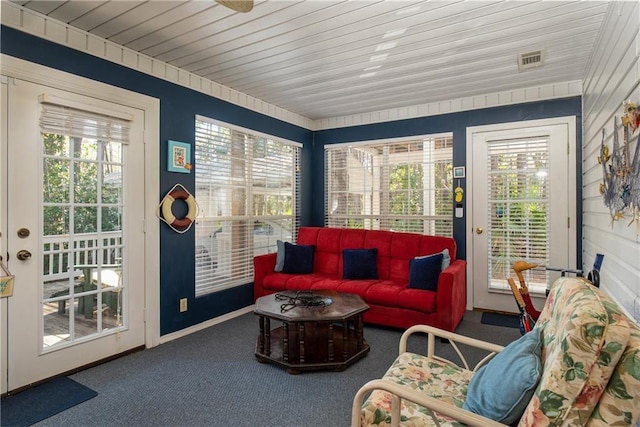 view of sunroom