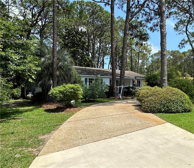 view of single story home