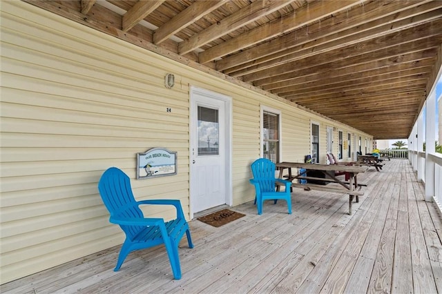 view of wooden deck