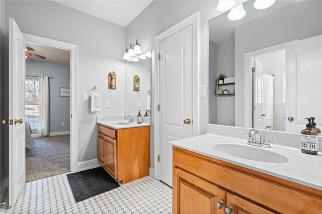 bathroom with vanity