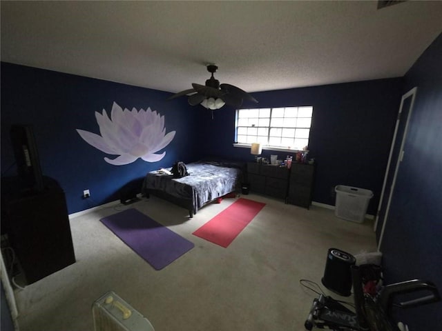 2460 Maple Dr, Mobile, AL 36695 - carpeted bedroom featuring a ceiling fan