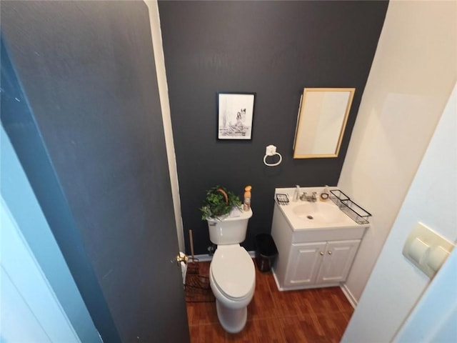 2460 Maple Dr, Mobile, AL 36695 - bathroom with vanity and wood finished floors