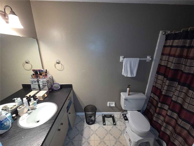 2460 Maple Dr, Mobile, AL 36695 - bathroom with vanity and a shower with shower curtain