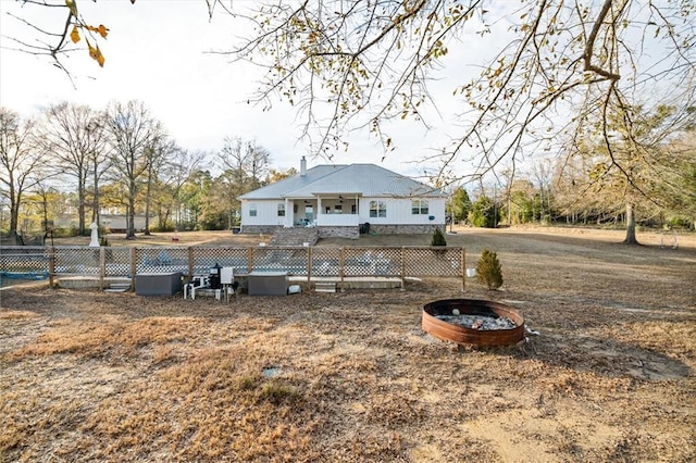 view of rear view of property