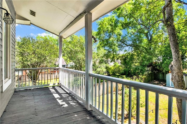 view of wooden deck