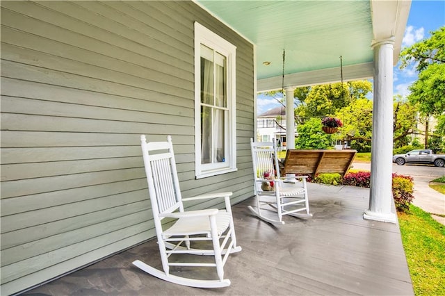 view of patio / terrace with a porch