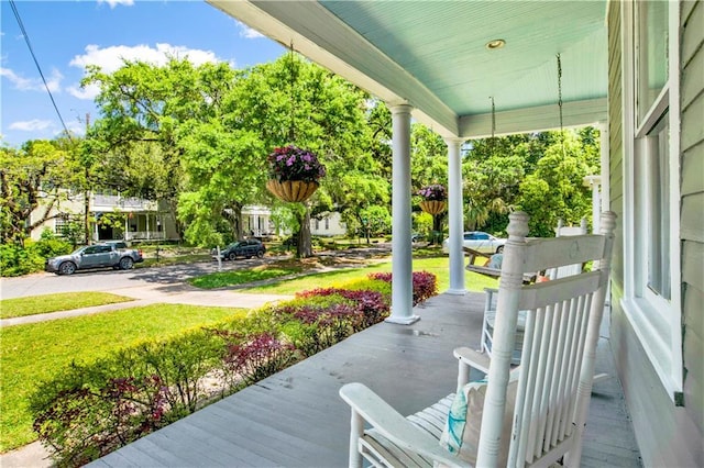 view of patio / terrace featuring covered porch