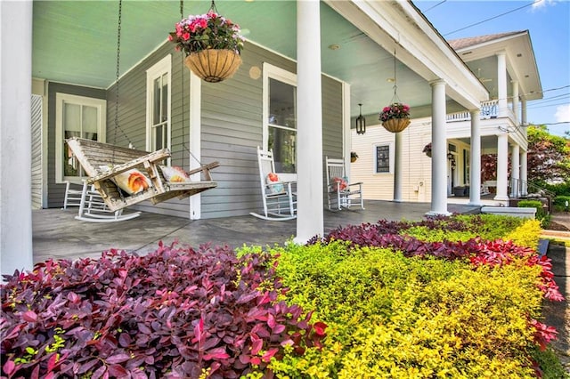 entrance to property with a porch