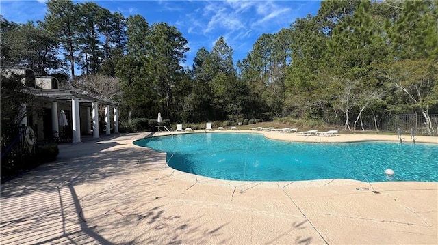 view of pool with a patio