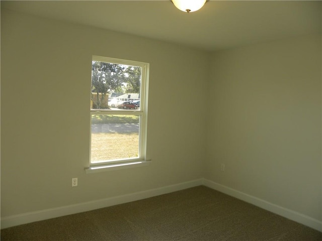 carpeted empty room featuring a wealth of natural light