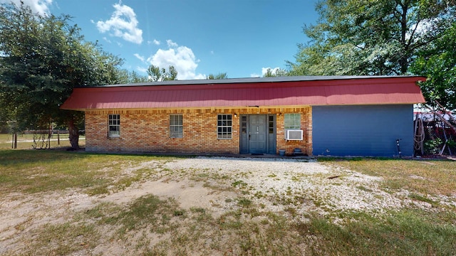 view of single story home