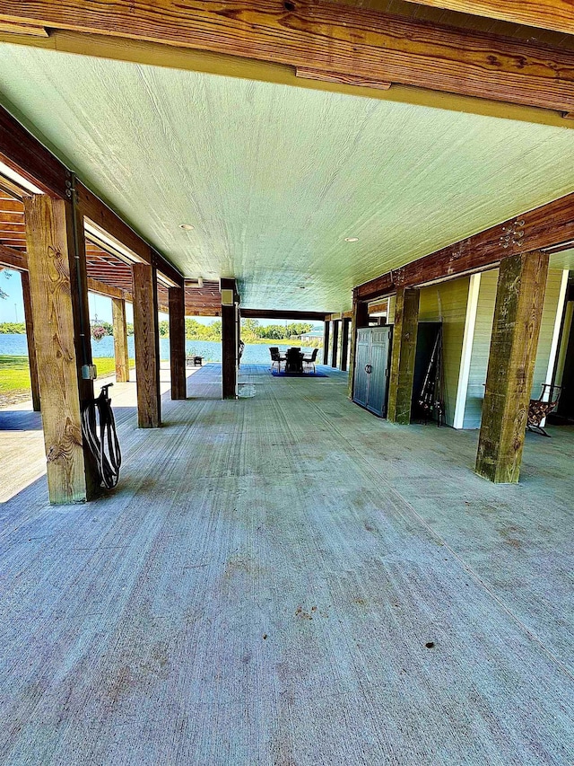 view of patio / terrace with an exterior structure