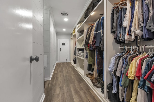 5855 Gladys Ave, Beaumont, TX 77706 - walk in closet with wood finished floors