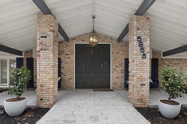 5855 Gladys Ave, Beaumont, TX 77706 - view of exterior entry featuring covered porch