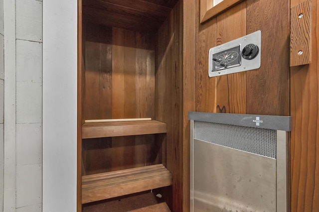 5855 Gladys Ave, Beaumont, TX 77706 - relaxing sauna featuring wooden walls and wood ceiling