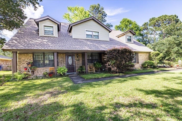 view of front of house featuring a front yard