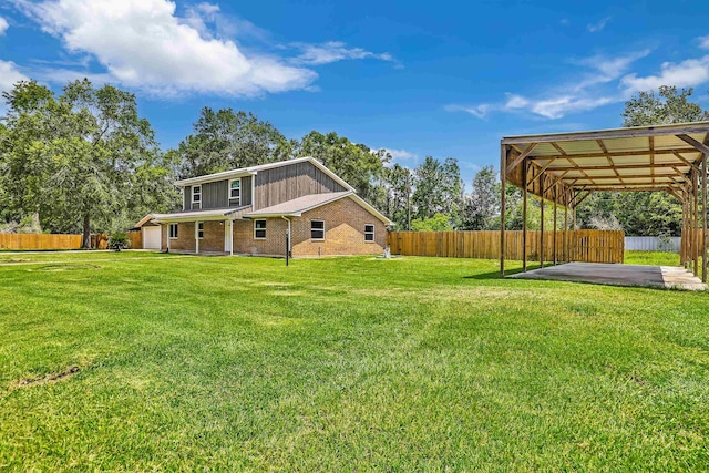 view of yard with a patio area