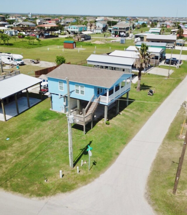 drone / aerial view with a residential view