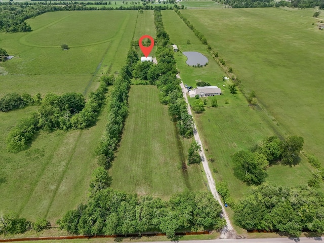 18425 Ramsey Rd, Crosby, TX 77532 - aerial view of sparsely populated area featuring a pastoral area and large plots for crops