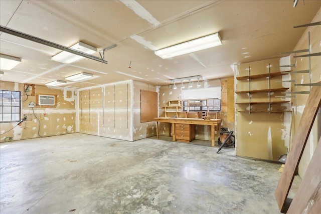 interior space featuring a wall mounted air conditioner