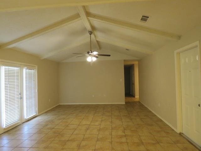 800 Cactus St, Bridge City, TX 77611 - spare room featuring a ceiling fan and light tile patterned floors