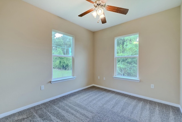 770 Elgie St, Beaumont, TX 77705 - spare room featuring carpet floors, healthy amount of natural light, and ceiling fan
