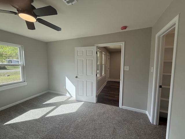 390 W Park St, Vidor, TX 77662 - carpeted spare room with a ceiling fan, a smoke detector, and baseboards