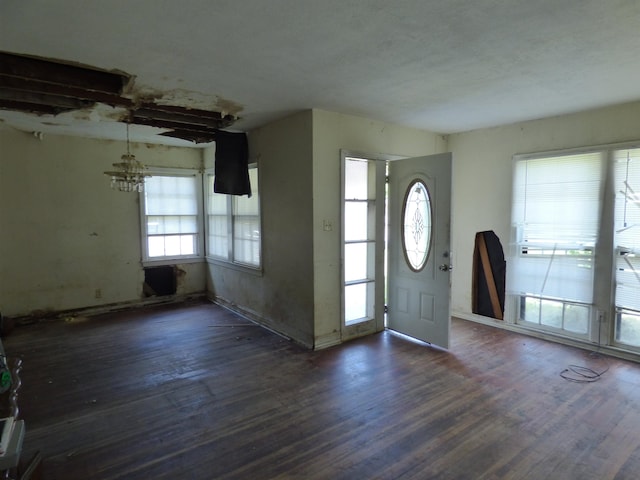 entryway featuring dark hardwood / wood-style floors