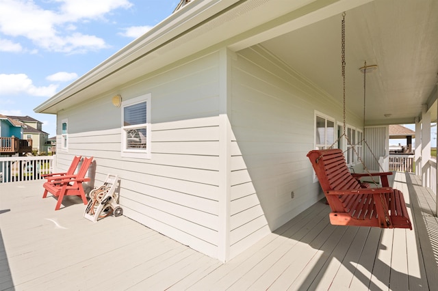 981 S S Gtwy, Crystal Beach, TX 77650 - view of wooden terrace