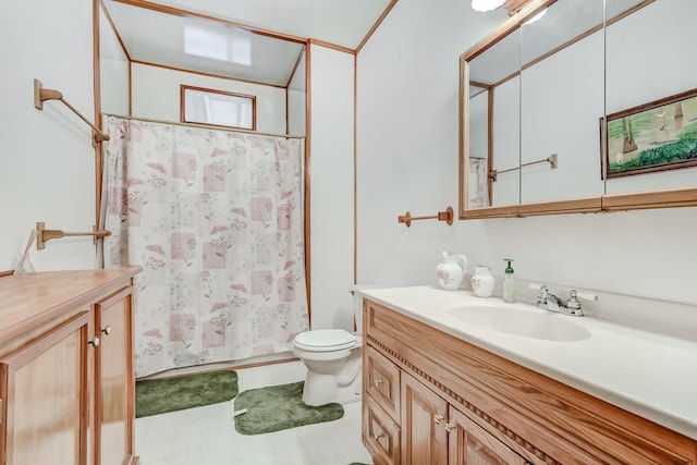 bathroom featuring toilet and vanity