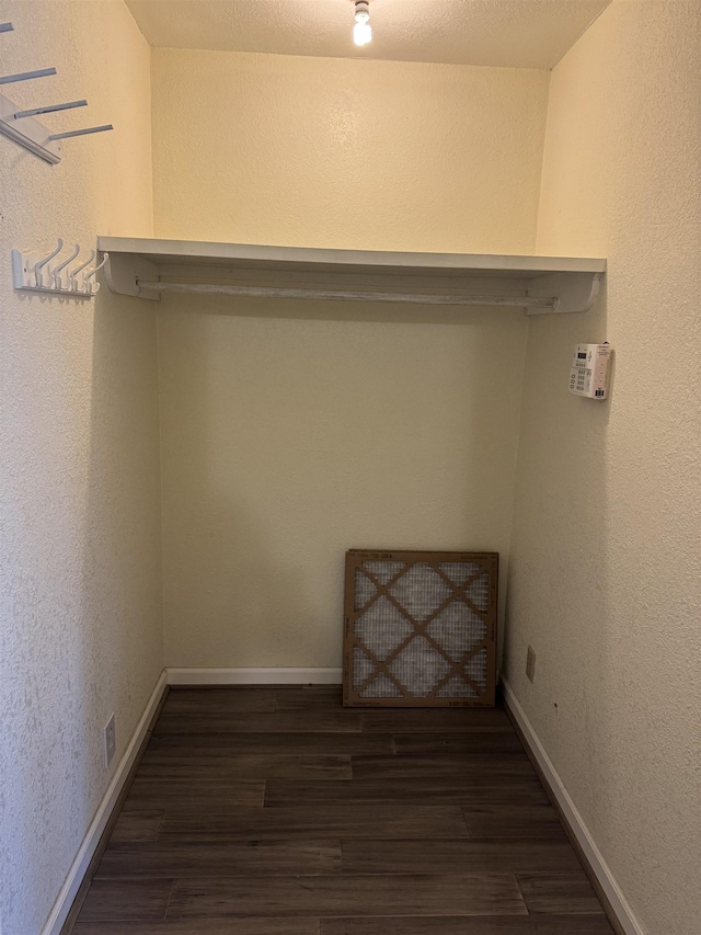 walk in closet featuring wood finished floors