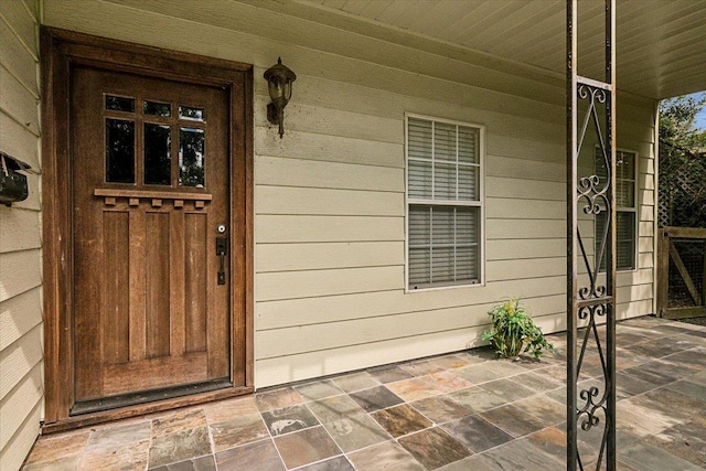 view of doorway to property