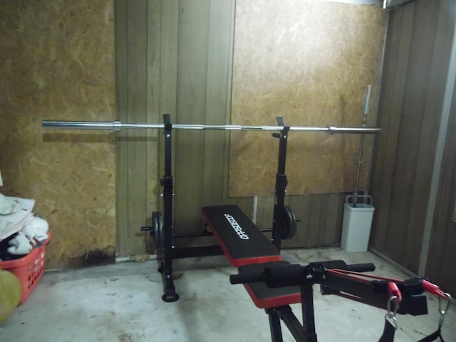 view of workout area