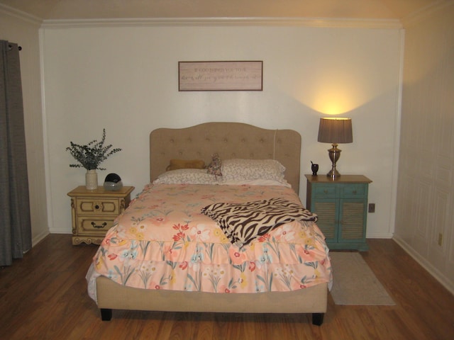 101 Locust Ln, Village Mills, TX 77663 - bedroom featuring dark wood-style floors and ornamental molding