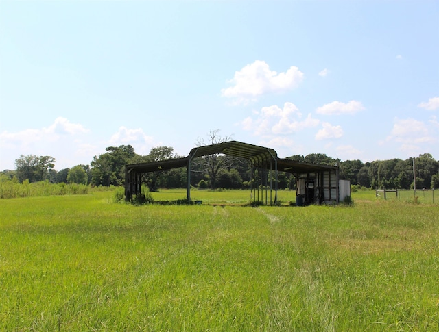 view of yard with a detached carport