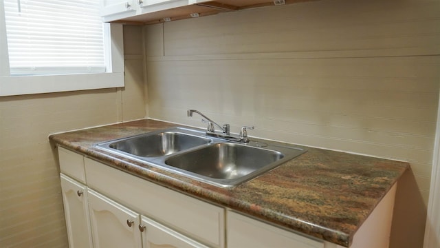 kitchen featuring white cabinets and sink