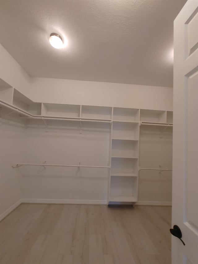 walk in closet featuring hardwood / wood-style flooring