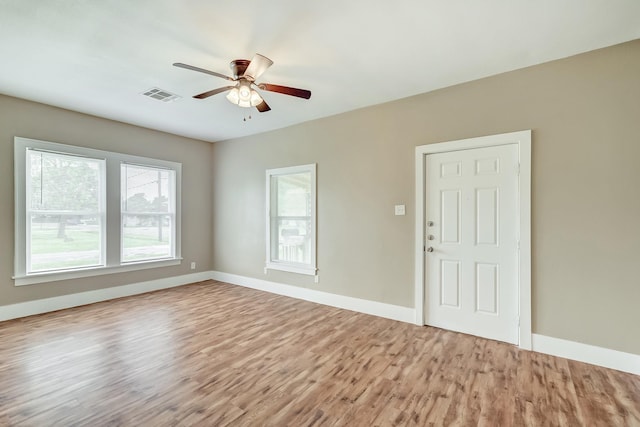 3500 32nd St, Port Arthur, TX 77642 - spare room with wood finished floors and a ceiling fan