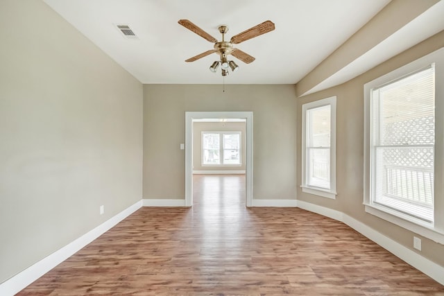 3500 32nd St, Port Arthur, TX 77642 - unfurnished room featuring light wood-type flooring and ceiling fan