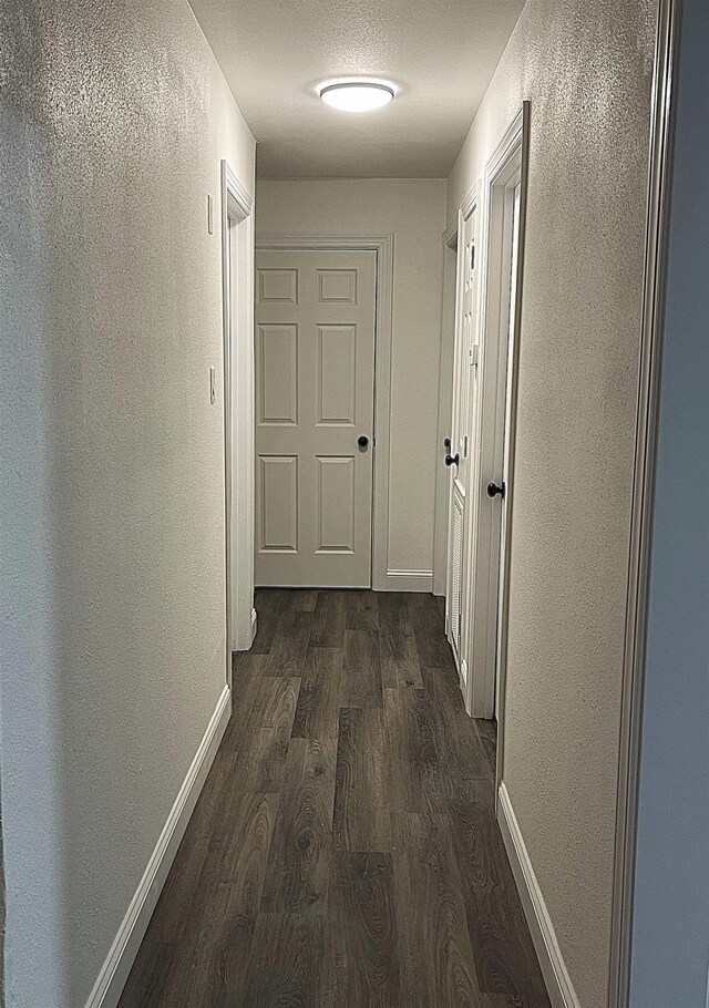 hall featuring dark hardwood / wood-style floors