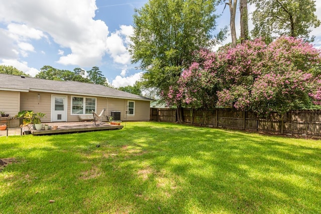 3750 Empire Row, Beaumont, TX 77706 - fenced backyard with a wooden deck