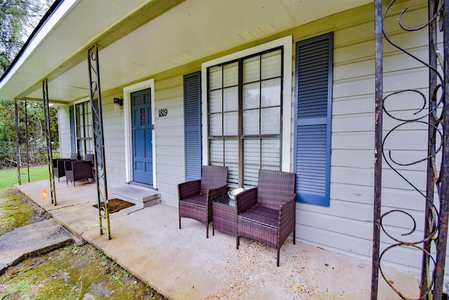 view of patio / terrace with a porch