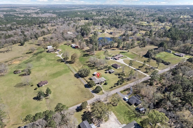 drone / aerial view featuring a rural view