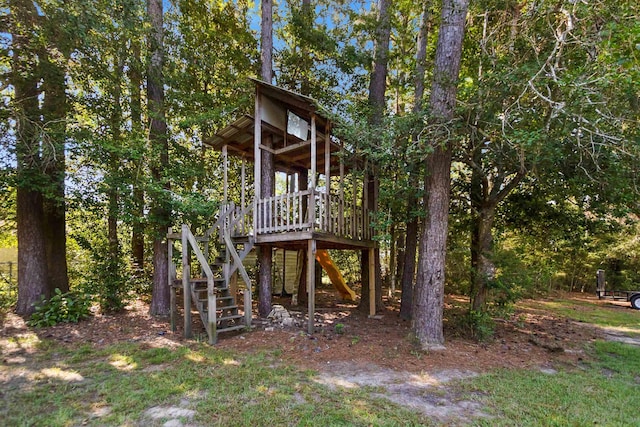 exterior space featuring a playground